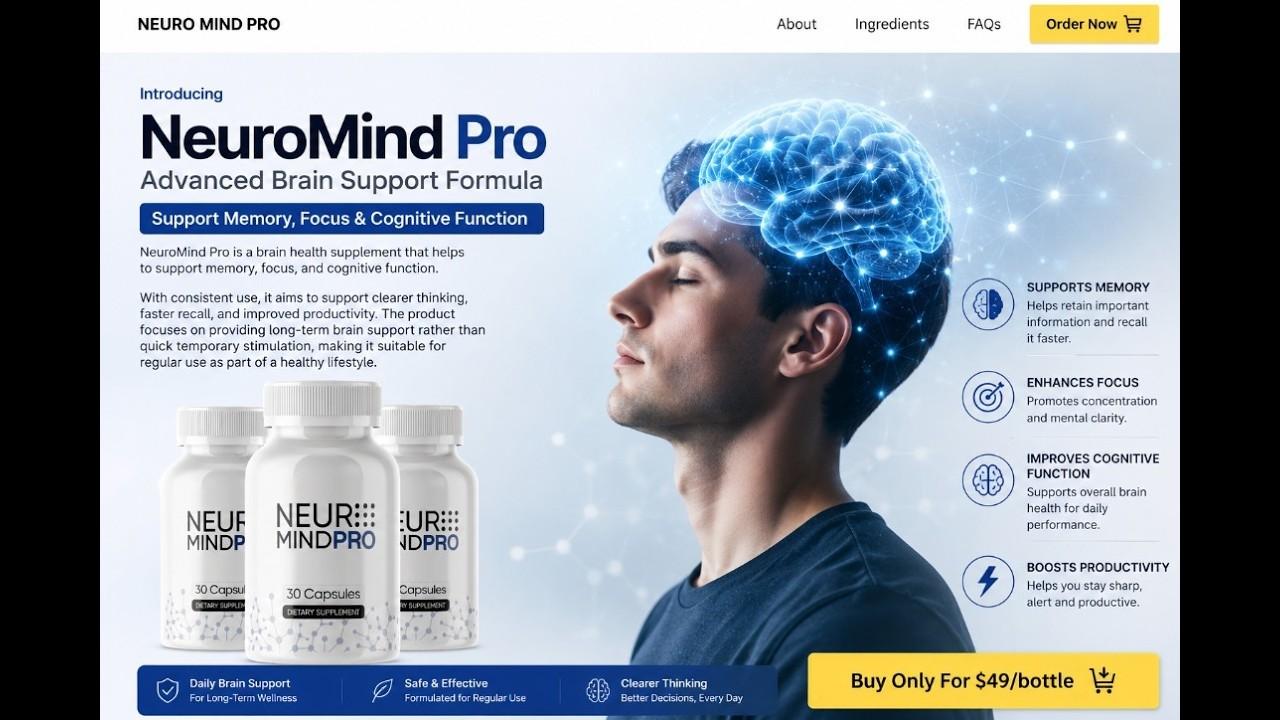 NeuroMind Pro: Real Consumer Feedback, Benefits, Ingredients & Safety Explained